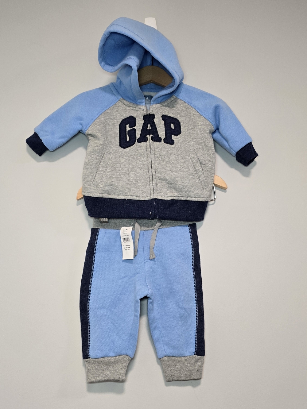 GAP Baby Blue & Gray Hoodie Jogger Set - Picture 8 of 8